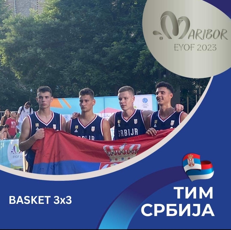 КОШАРКА - Наша 3x3 репрезентација освојила сребрну медаљу на ЕYОF-у